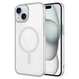 Apple iPhone 15 Plus Kılıf Wireless Şarj Özellikli Sert PC Zore Mat Riksos M-safe Kapak