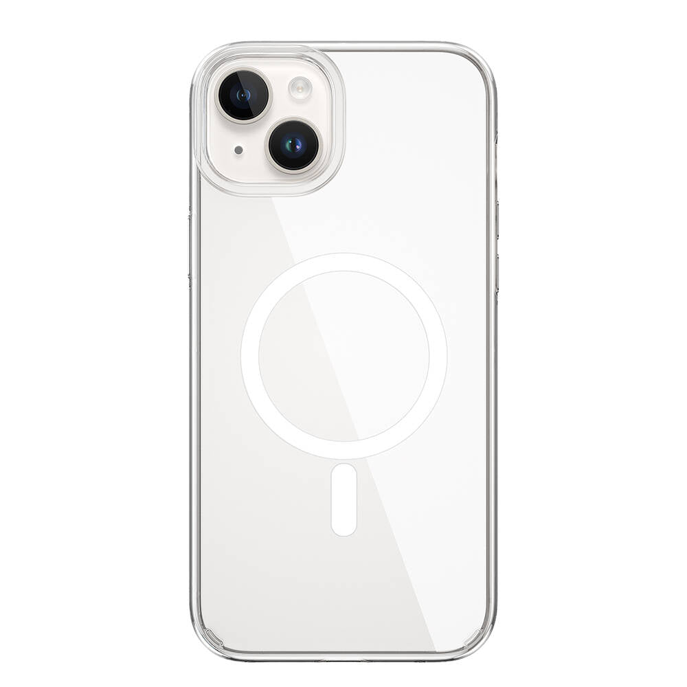 Apple iPhone 15 Plus Kılıf Wiwu BC-022 M-safe Şarj Özellikli Şeffaf Transparan Kapak
