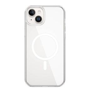 Apple iPhone 15 Plus Kılıf Wiwu BC-022 M-safe Şarj Özellikli Şeffaf Transparan Kapak