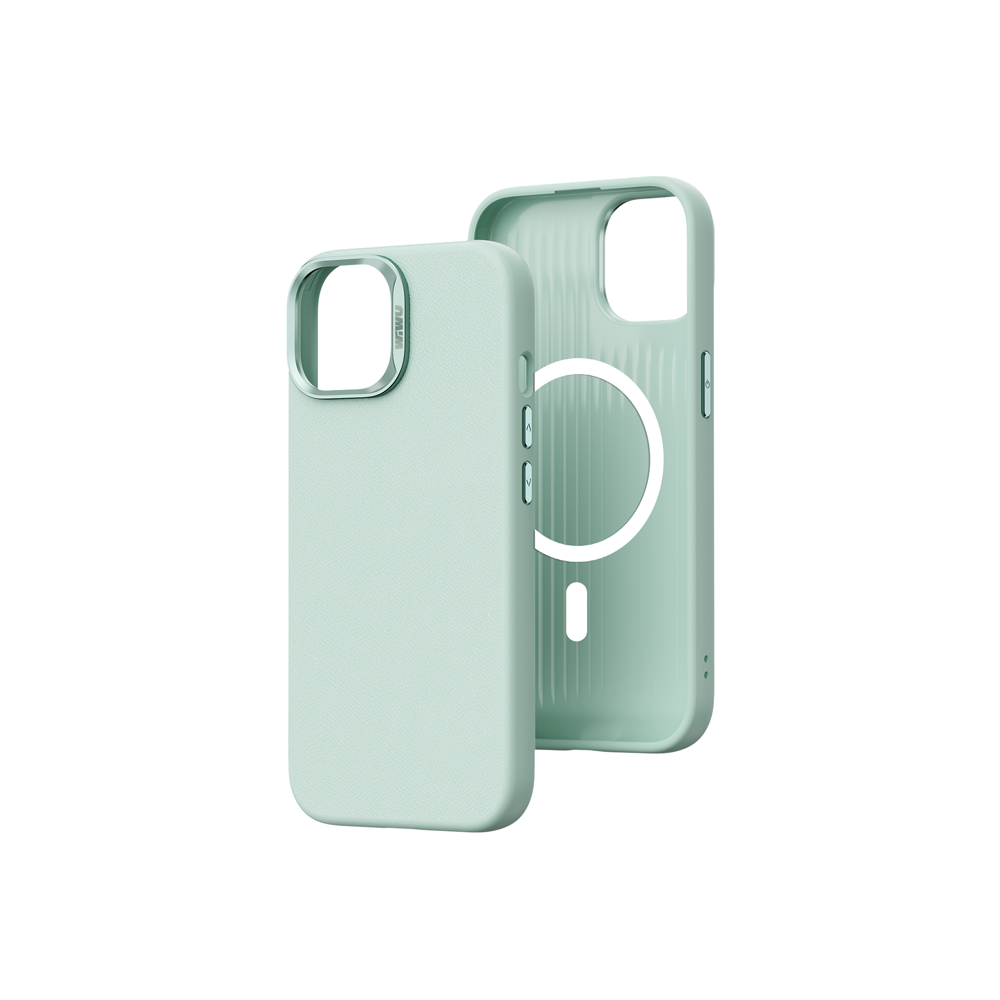 Apple iPhone 15 Plus Kılıf Wiwu SP-019 M-safe Şarj Özellikli Vegan Leather Deri Kapak