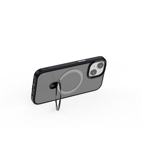 Apple iPhone 15 Plus Kılıf Wiwu ZMM-010 M-safe Şarj Özellikli Mat Arka Yüzey Standlı Kapak