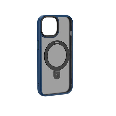 Apple iPhone 15 Plus Kılıf Wiwu ZMM-010 M-safe Şarj Özellikli Mat Arka Yüzey Standlı Kapak
