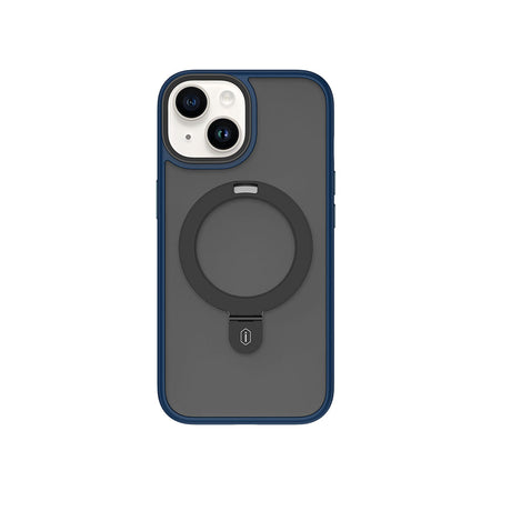 Apple iPhone 15 Plus Kılıf Wiwu ZMM-010 M-safe Şarj Özellikli Mat Arka Yüzey Standlı Kapak