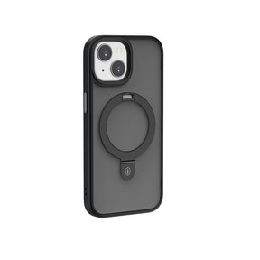 Apple iPhone 15 Plus Kılıf Wiwu ZMM-010 M-safe Şarj Özellikli Mat Arka Yüzey Standlı Kapak
