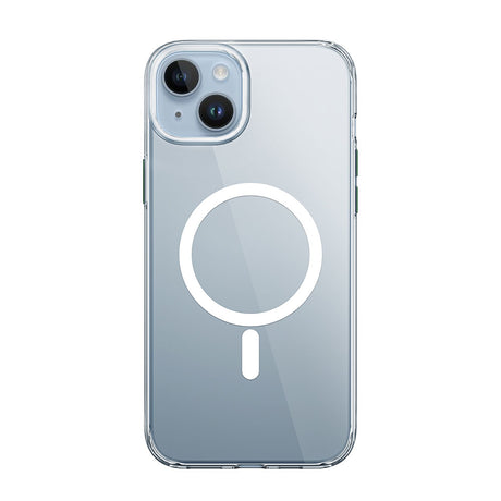 Apple iPhone 15 Plus Kılıf Wiwu ZYS-013 M-safe Şarj Özellikli Renkli Kamera Çerçeveli Şeffaf Jelly Kapak