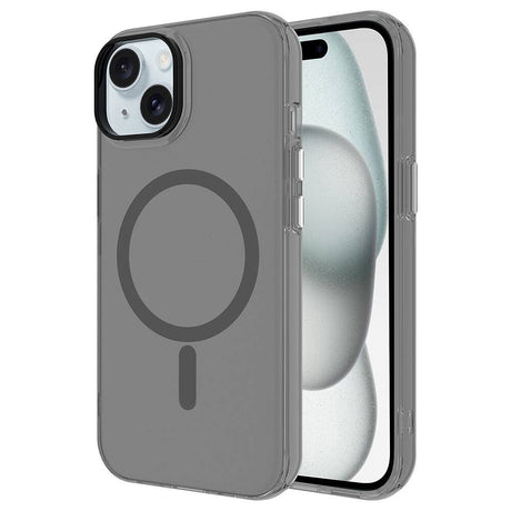 Apple iPhone 15 Plus Kılıf Zore M-safe Şarj Özellikli Buzlu Transparan C-Pro Sert Kapak