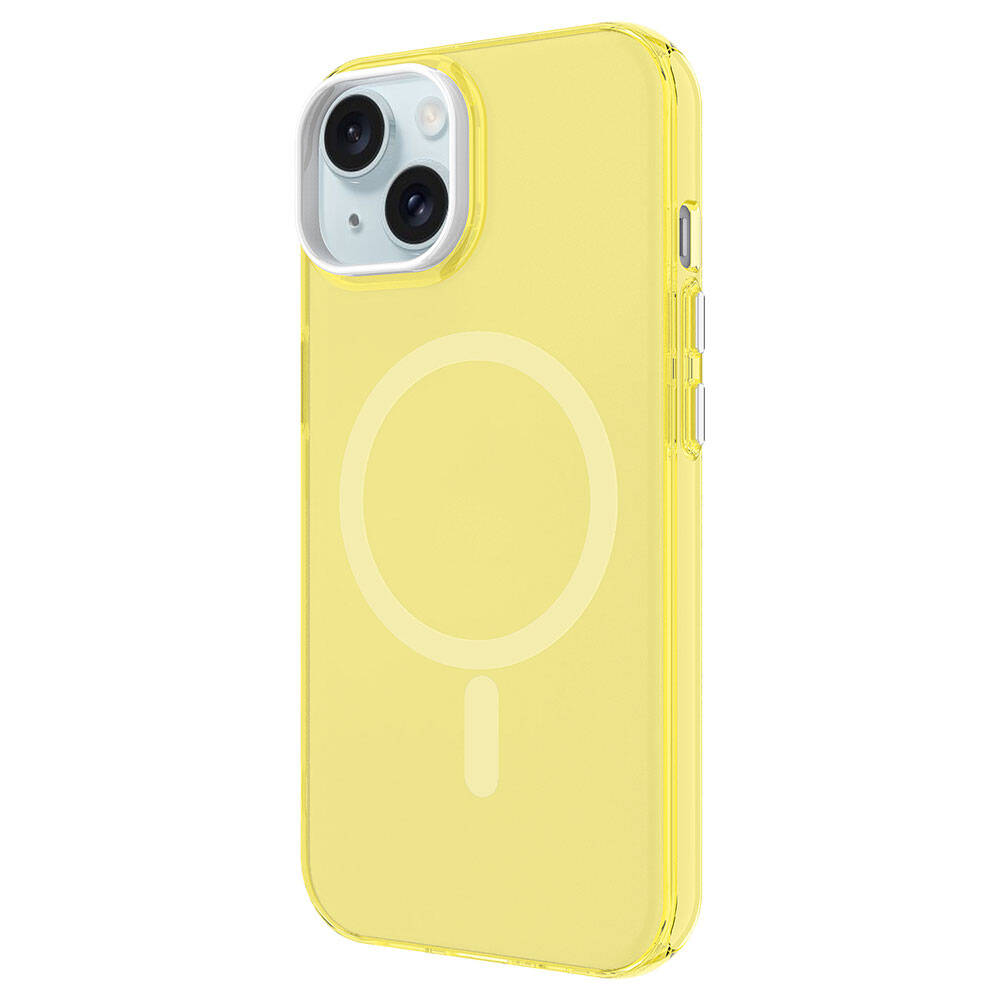 Apple iPhone 15 Plus Kılıf Zore M-safe Şarj Özellikli Buzlu Transparan C-Pro Sert Kapak