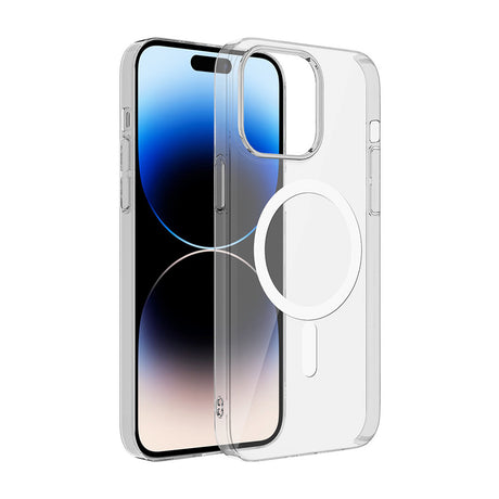 Apple iPhone 15 Plus Kılıf Zore M-safe Şarj Özellikli Şeffaf Tek Kamera Çerçeveli Porto Kapak