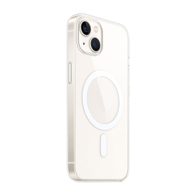 Apple iPhone 15 Plus Kılıf Zore M-safe Şarj Özellikli Şeffaf Tek Kamera Çerçeveli Porto Kapak