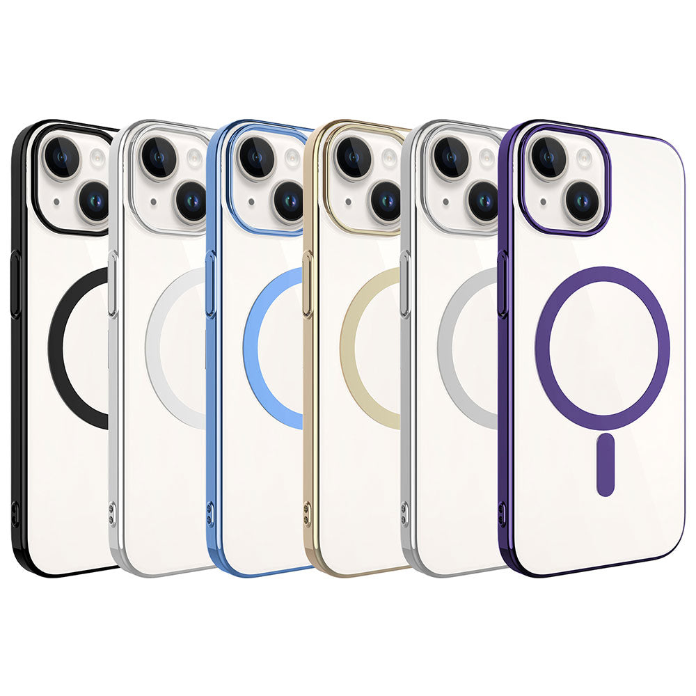 Apple iPhone 15 Plus Kılıf Zore Wireless Şarj Özellikli Pixel M-safe Kapak