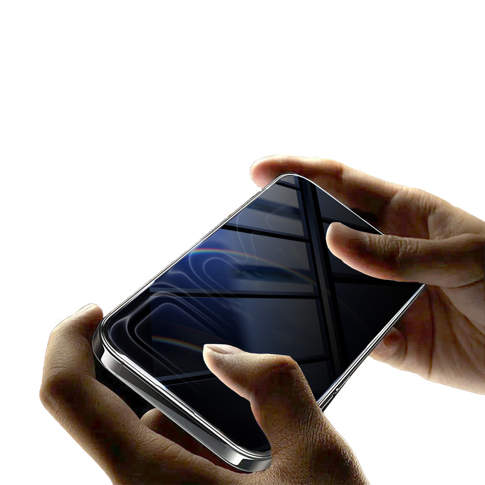 Apple iPhone 15 Plus Zore 2.5D Oliv Privacy Temperli Cam Ekran Koruyucu + Kolay Uygulama Aparatı