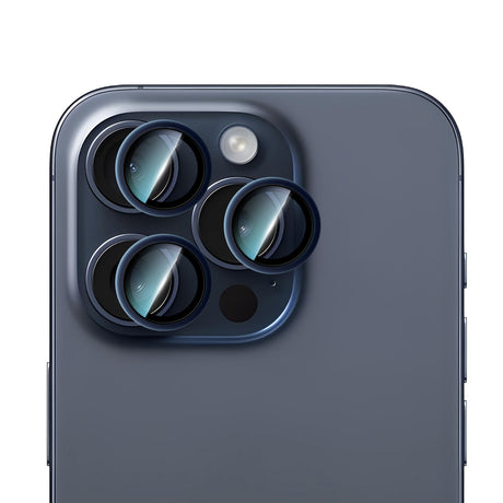 Apple iPhone 15 Pro Max CaseWorld Alloy Serisi Oleofobik Anti Reflective Kamera Lens Koruyucu