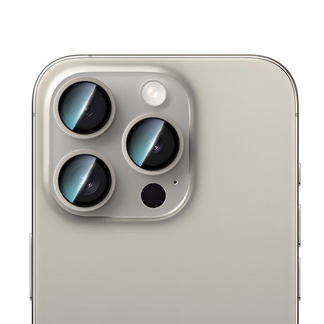 Apple iPhone 15 Pro Max CaseWorld Alloy Serisi Oleofobik Anti Reflective Kamera Lens Koruyucu