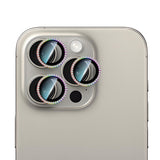 Apple iPhone 15 Pro CaseWorld Alloy Sparkling Diamond Serisi Taşlı Lens Koruyucu