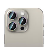 Apple iPhone 15 Pro CaseWorld Alloy Sparkling Diamond Serisi Taşlı Lens Koruyucu