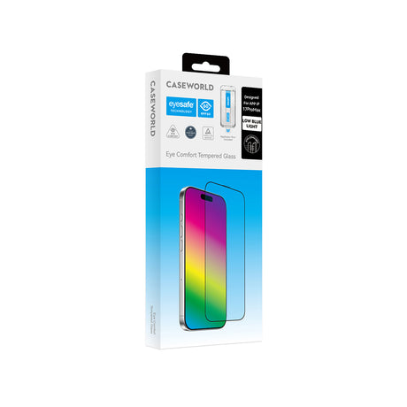 Apple iPhone 15 Pro CaseWorld Applicator Serisi 2.5D Eyesafe Mavi Işık Teknolojili 0.33mm Temperli Cam Ekran Koruyucu + Uygulama Aparatı