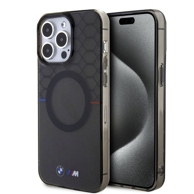 Apple iPhone 15 Pro Kılıf BMW M-safe Şarj Özellikli Transparan M Dizayn Orjinal Lisanslı Kapak