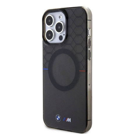 Apple iPhone 15 Pro Kılıf BMW M-safe Şarj Özellikli Transparan M Dizayn Orjinal Lisanslı Kapak
