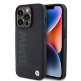 Apple iPhone 15 Pro Kılıf BMW Orjinal Lisanslı M-safe Şarj Özellikli Sıcak Damga Logolu Deri Kapak