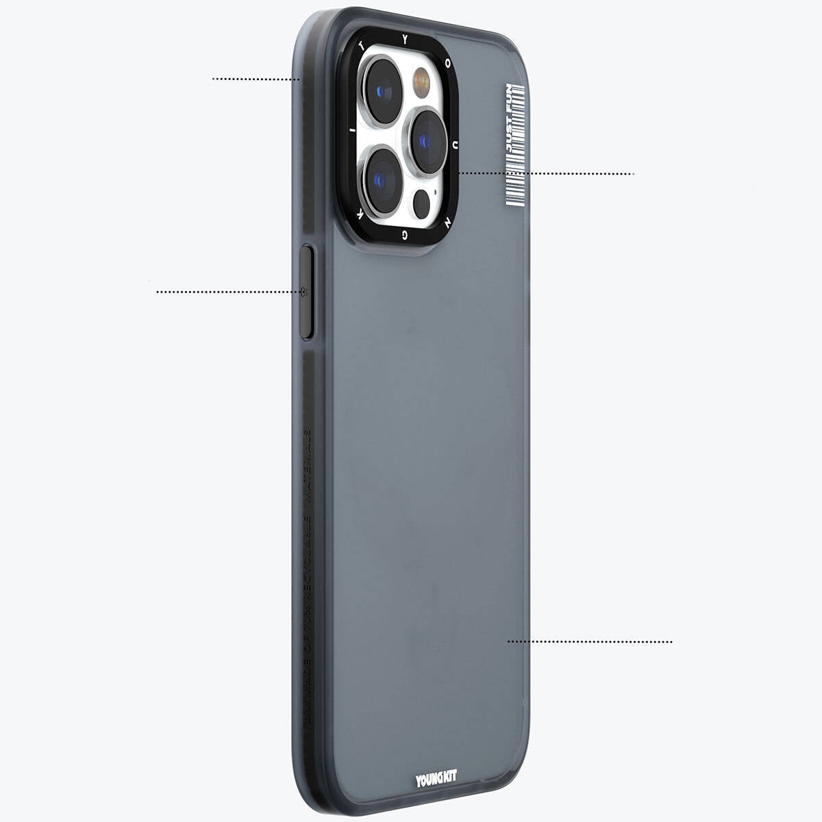 Apple iPhone 15 Pro Kılıf Buzlu Mat Tasarım Youngkit Colored Sand Serisi Kapak