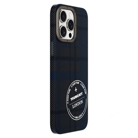 Apple iPhone 15 Pro Kılıf Ekose Desenli Youngkit Gezhi Serisi Kapak