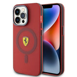 Apple iPhone 15 Pro Kılıf Ferrari Orjinal Lisanslı M-safe Şarj Özellikli Kontrast Bumper Kapak