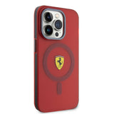 Apple iPhone 15 Pro Kılıf Ferrari Orjinal Lisanslı M-safe Şarj Özellikli Kontrast Bumper Kapak