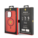 Apple iPhone 15 Pro Kılıf Ferrari Orjinal Lisanslı M-safe Şarj Özellikli Kontrast Bumper Kapak