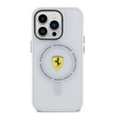 Apple iPhone 15 Pro Kılıf Ferrari Orjinal Lisanslı M-safe Şarj Özellikli Kontrast Bumper SF Ring Kapak