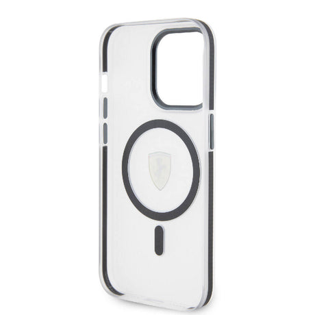Apple iPhone 15 Pro Kılıf Ferrari Orjinal Lisanslı M-safe Şarj Özellikli Kontrast Bumper SF Ring Kapak