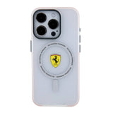 Apple iPhone 15 Pro Kılıf Ferrari Orjinal Lisanslı M-safe Şarj Özellikli Kontrast Bumper SF Ring Kapak
