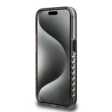 Apple iPhone 15 Pro Kılıf Ferrari Orjinal Lisanslı M-safe Şarj Özellikli Tırtıklı Kenar Tasarımlı Ortalanmış Logo Kapak