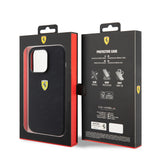 Apple iPhone 15 Pro Kılıf Ferrari Orjinal Lisanslı Metal Logolu SF Yazılı Kapak
