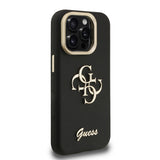 Apple iPhone 15 Pro Kılıf Guess Orjinal Lisanslı Grained Yazı Logolu Kamera Standlı Kapak
