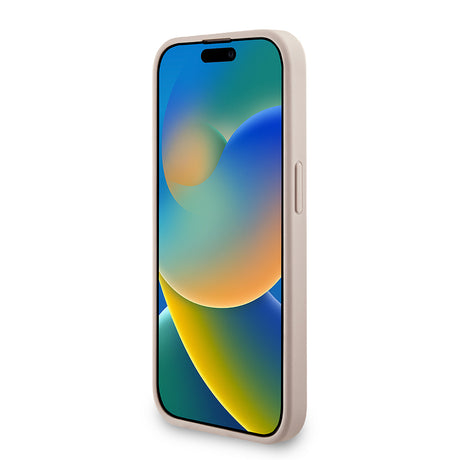 Apple iPhone 15 Pro Kılıf Guess Orjinal Lisanslı M-safe Şarj Özellikli PU Deri Bilek Askı İpli Yazı Logolu Kapak
