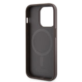 Apple iPhone 15 Pro Kılıf Guess Orjinal Lisanslı M-safe Şarj Özellikli 4G Şerit Tasarımlı Printed Kapak