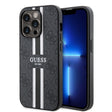 Apple iPhone 15 Pro Kılıf Guess Orjinal Lisanslı M-safe Şarj Özellikli 4G Şerit Tasarımlı Printed Kapak
