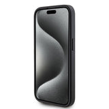 Apple iPhone 15 Pro Kılıf Guess Orjinal Lisanslı M-safe Şarj Özellikli PU Halkalı 4G Desenli Yazı Logolu Kapak