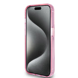 Apple iPhone 15 Pro Kılıf Guess Orjinal Lisanslı M-safe Şarj Özellikli Simli Arka Yüzey Ring Standlı Kapak