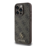 Apple iPhone 15 Pro Kılıf Guess Orjinal Lisanslı M-safe Şarj Özellikli Small 4G Classic Kapak