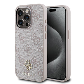 Apple iPhone 15 Pro Kılıf Guess Orjinal Lisanslı M-safe Şarj Özellikli Small 4G Classic Kapak