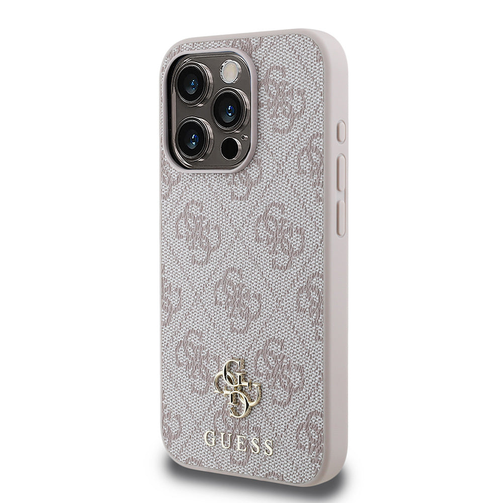 Apple iPhone 15 Pro Kılıf Guess Orjinal Lisanslı M-safe Şarj Özellikli Small 4G Classic Kapak