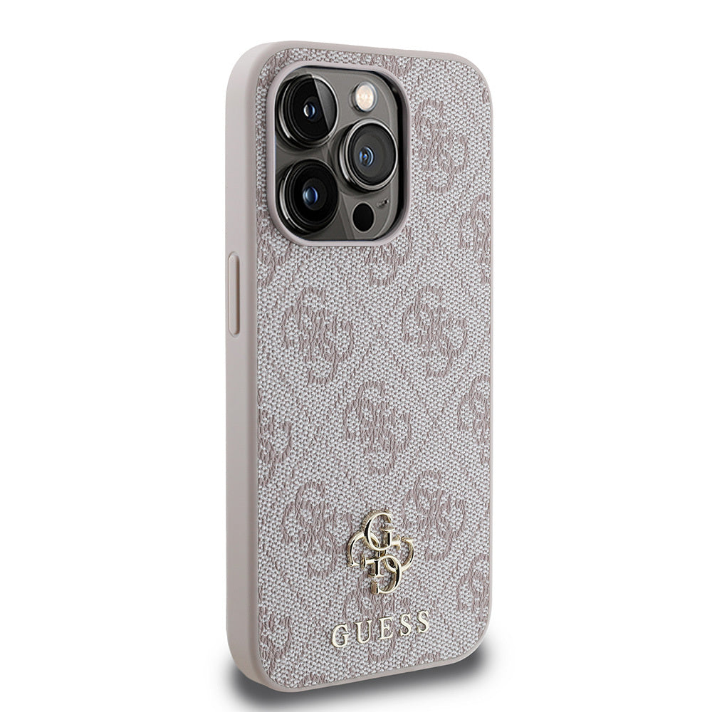 Apple iPhone 15 Pro Kılıf Guess Orjinal Lisanslı M-safe Şarj Özellikli Small 4G Classic Kapak