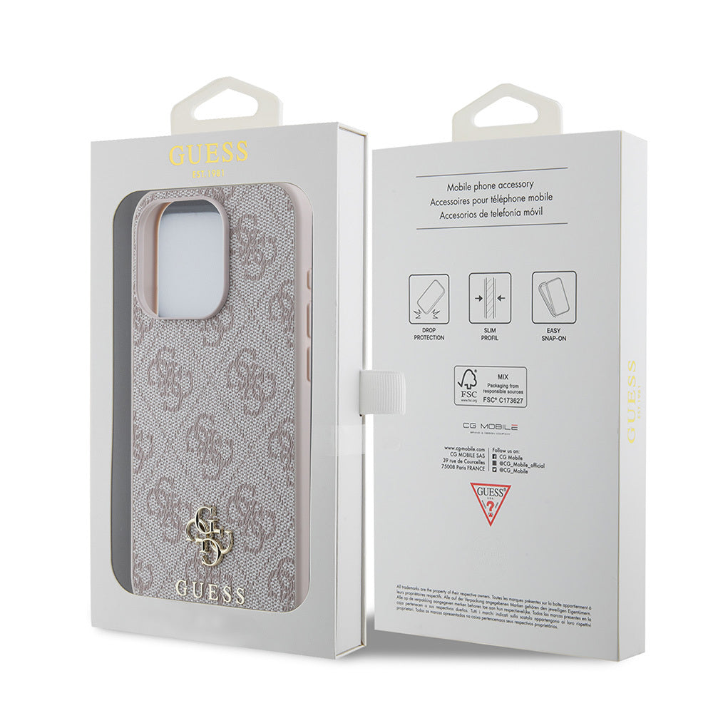 Apple iPhone 15 Pro Kılıf Guess Orjinal Lisanslı M-safe Şarj Özellikli Small 4G Classic Kapak