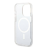 Apple iPhone 15 Pro Kılıf Guess Orjinal Lisanslı M-safe Şarj Özellikli Yazı Logolu 4G Desenli Kapak
