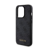 Apple iPhone 15 Pro Kılıf Guess Orjinal Lisanslı M-safe Şarj Özellikli Yazı Logolu 4G Desenli Kapak + Powerbank 5000mAh 2in1 Set