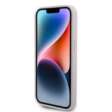 Apple iPhone 15 Pro Kılıf Guess Orjinal Lisanslı PU Deri Taşlı Üçgen Logo 4G Desenli Strass Kapak