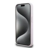 Apple iPhone 15 Pro Kılıf Guess Orjinal Lisanslı PU Deri Yazı ve 4G Metal Logolu Desenli Kapak