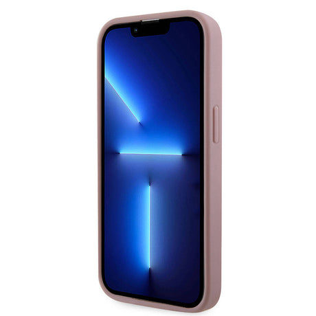 Apple iPhone 15 Pro Kılıf Guess Orjinal Lisanslı Taşlı Arka Yüzey Üçgen Logolu Kapak