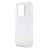 Apple iPhone 15 Pro Kılıf Guess Orjinal Lisanslı Yazı Logolu Mirror Disco Kapak